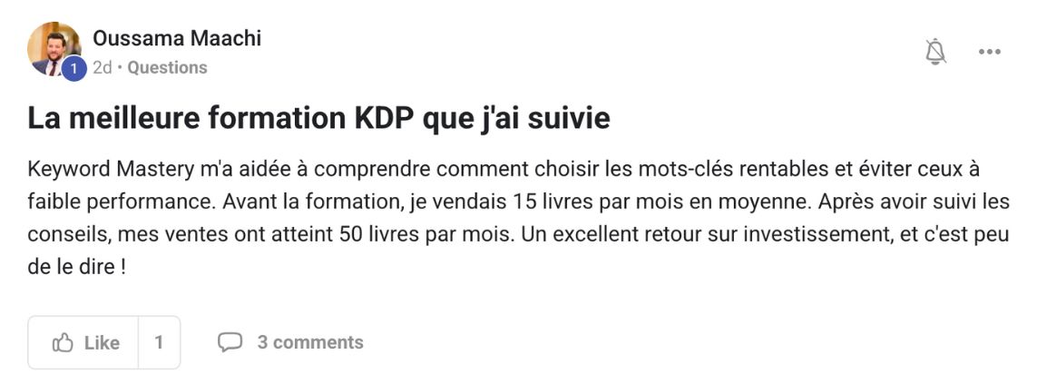 mots clés kdp