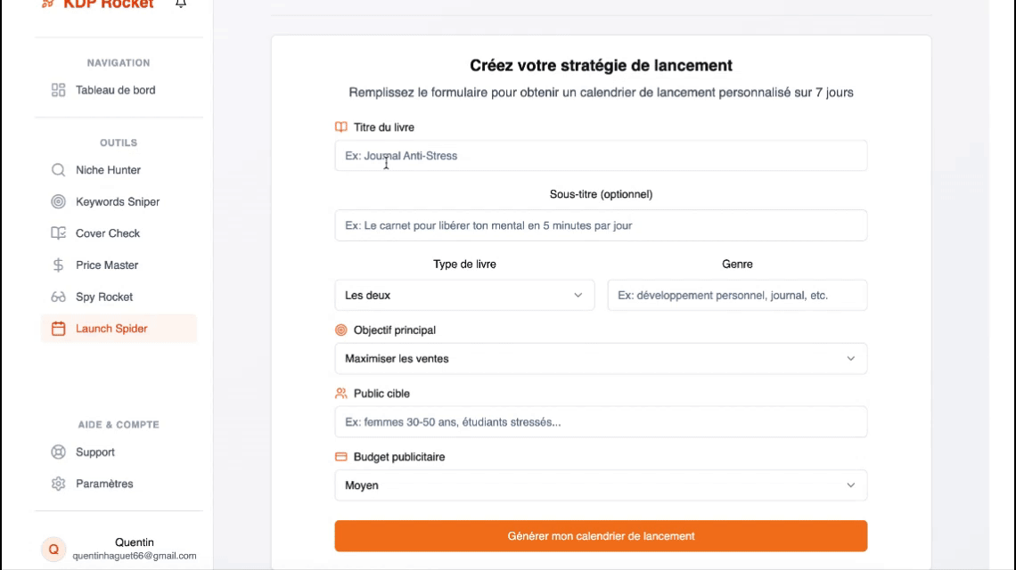 lancement de livre KDP