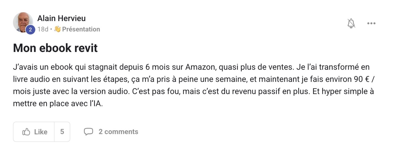 livre audio kdp audiobook