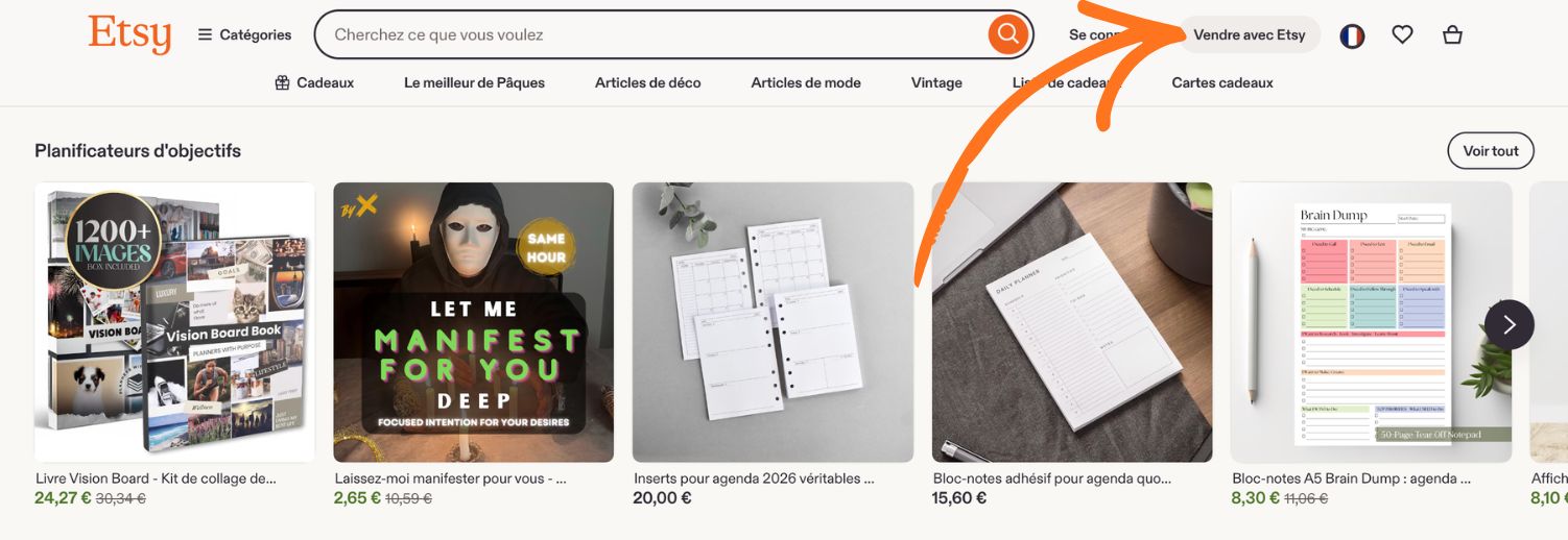 vendeur etsy